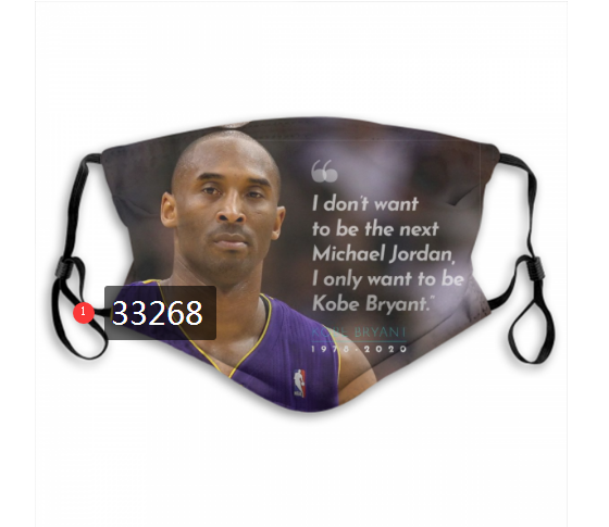 2021 NBA Los Angeles Lakers #24 kobe bryant 33268 Dust mask with filter->nba dust mask->Sports Accessory